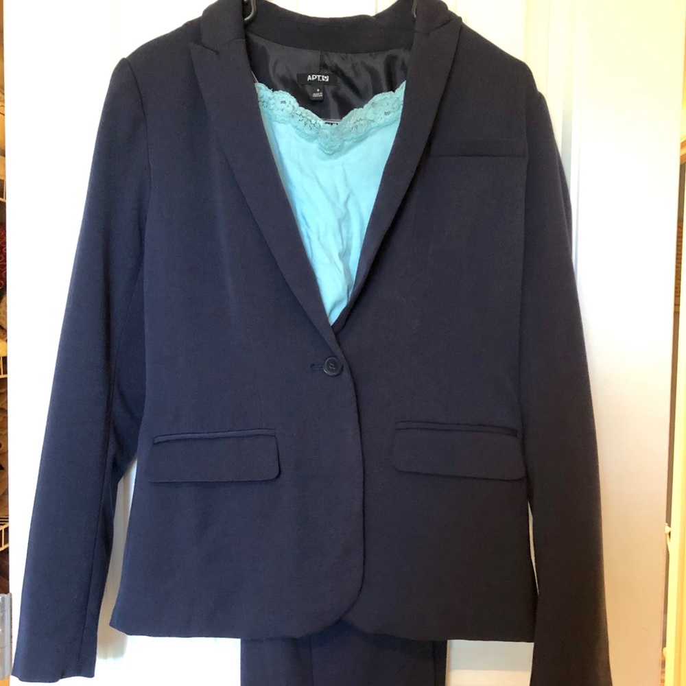 APT 9 Business Attire Women’s Dress Suit Navy Blue